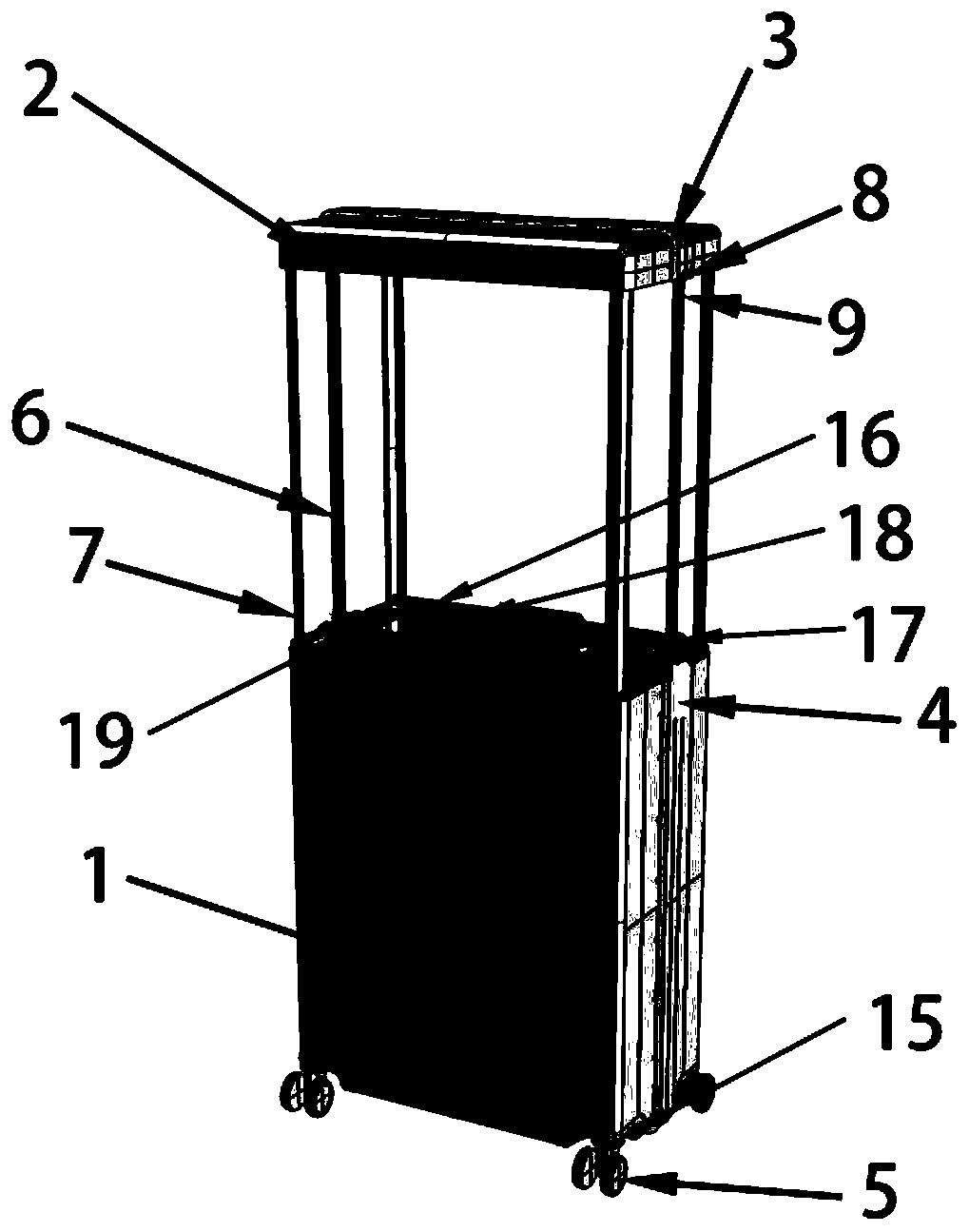 Special luggage case type clothes detergent and cleaning method of thereof