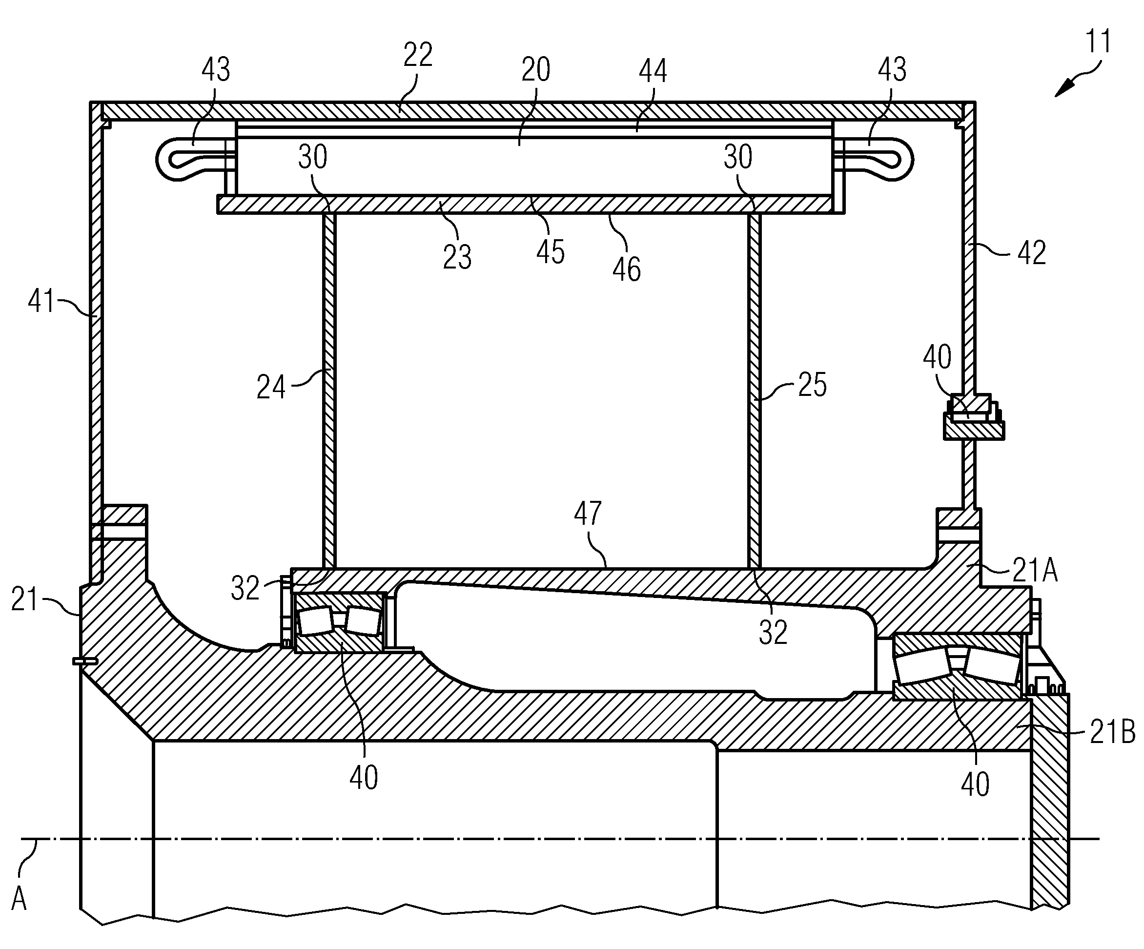 Stator arrangement, generator and wind turbine