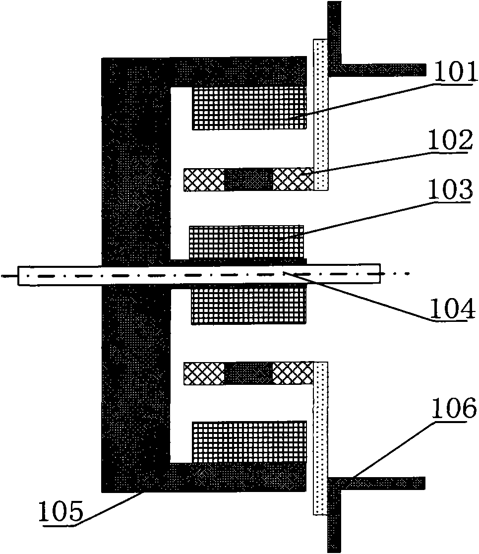 Brushless direct current motor with internal and external rotors and without core losses