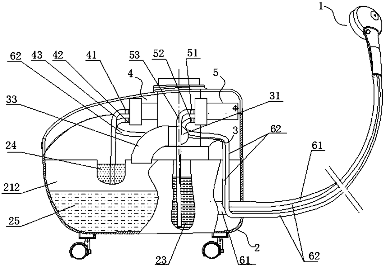 Movable spray washing device