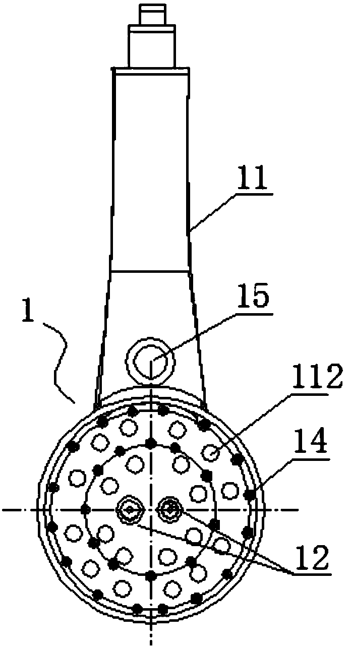 Movable spray washing device