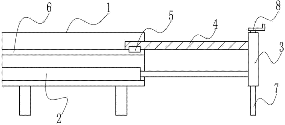 Automatic telescopic medical treatment accompanying bed