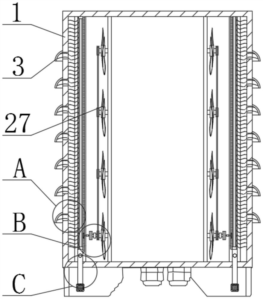 Outdoor wall-mounted case with dustproof function