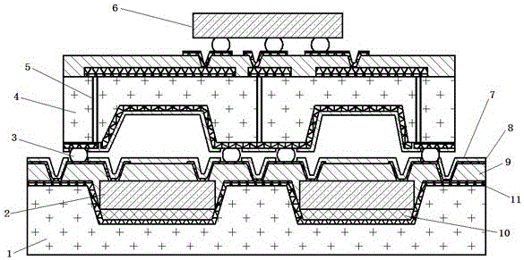 Novel three-dimensional microwave multi-chip module structure