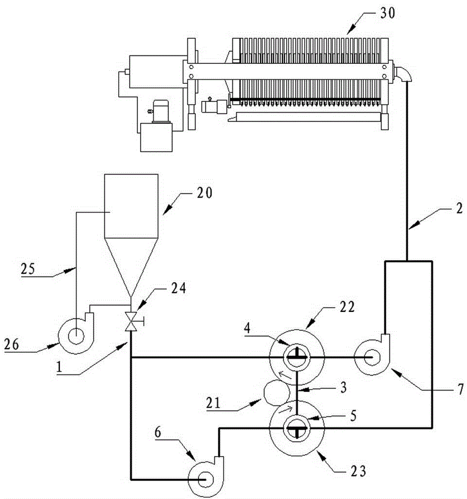 Pump cycle blockage prevention device for efficiently pressing and filtering basic magnesium carbonate