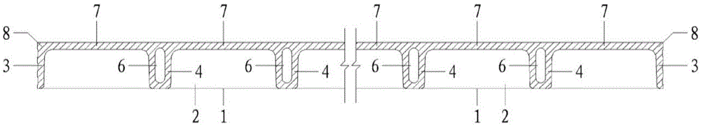 Assembly type concrete bidirectional ribbed floor and construction method therefor