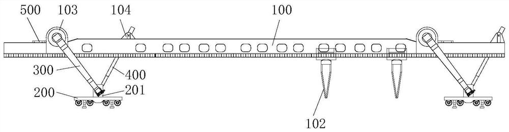 Beam changing method with foldable beam changing machine