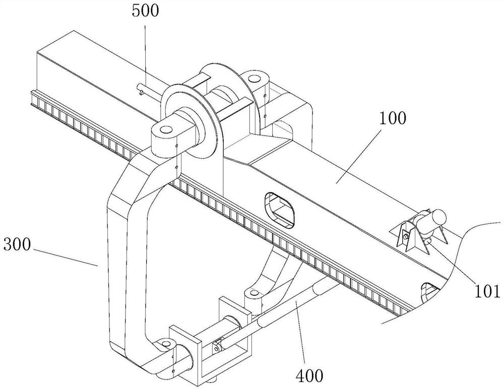 Beam changing method with foldable beam changing machine