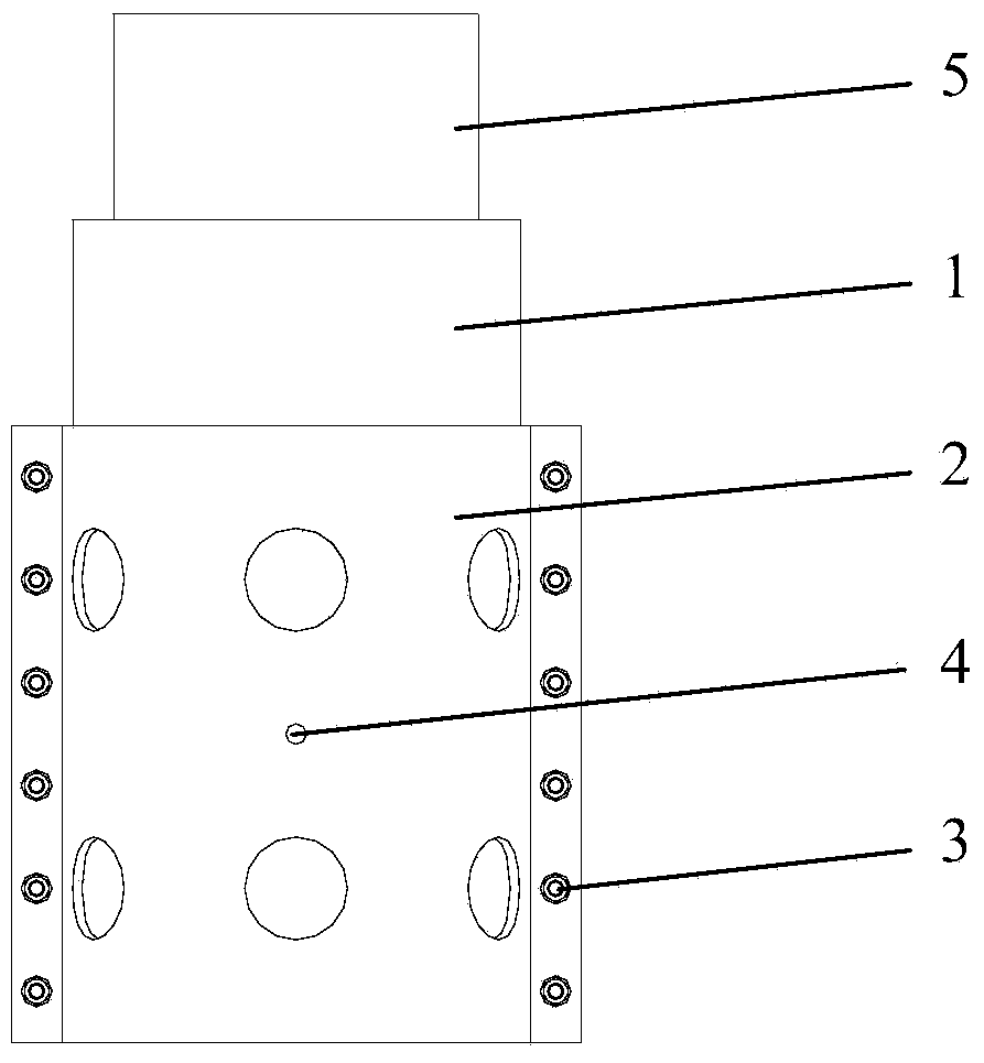 Device for corrosion prevention of steel structure splash zone with cathode protection