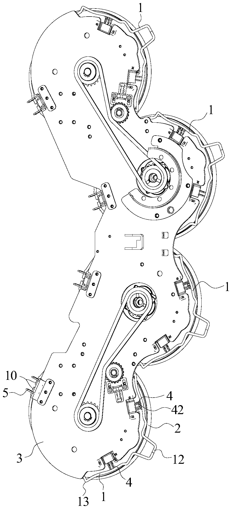 Brush disc structure and cleaning robot