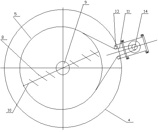 Guide rail type cylinder bottom sludge discharge machine with vertically arranged transmission gear