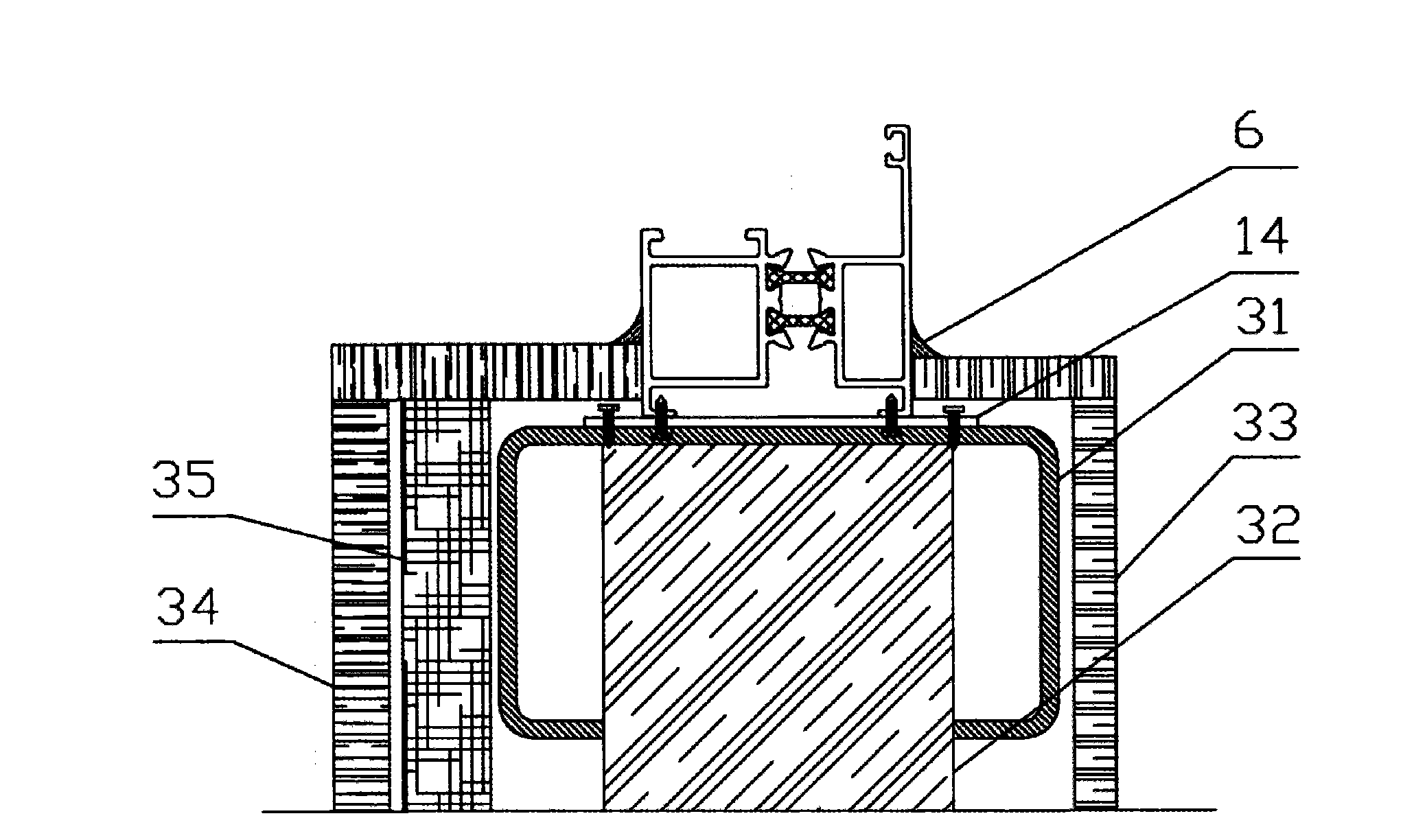 Waterproof window frame and mounting method thereof