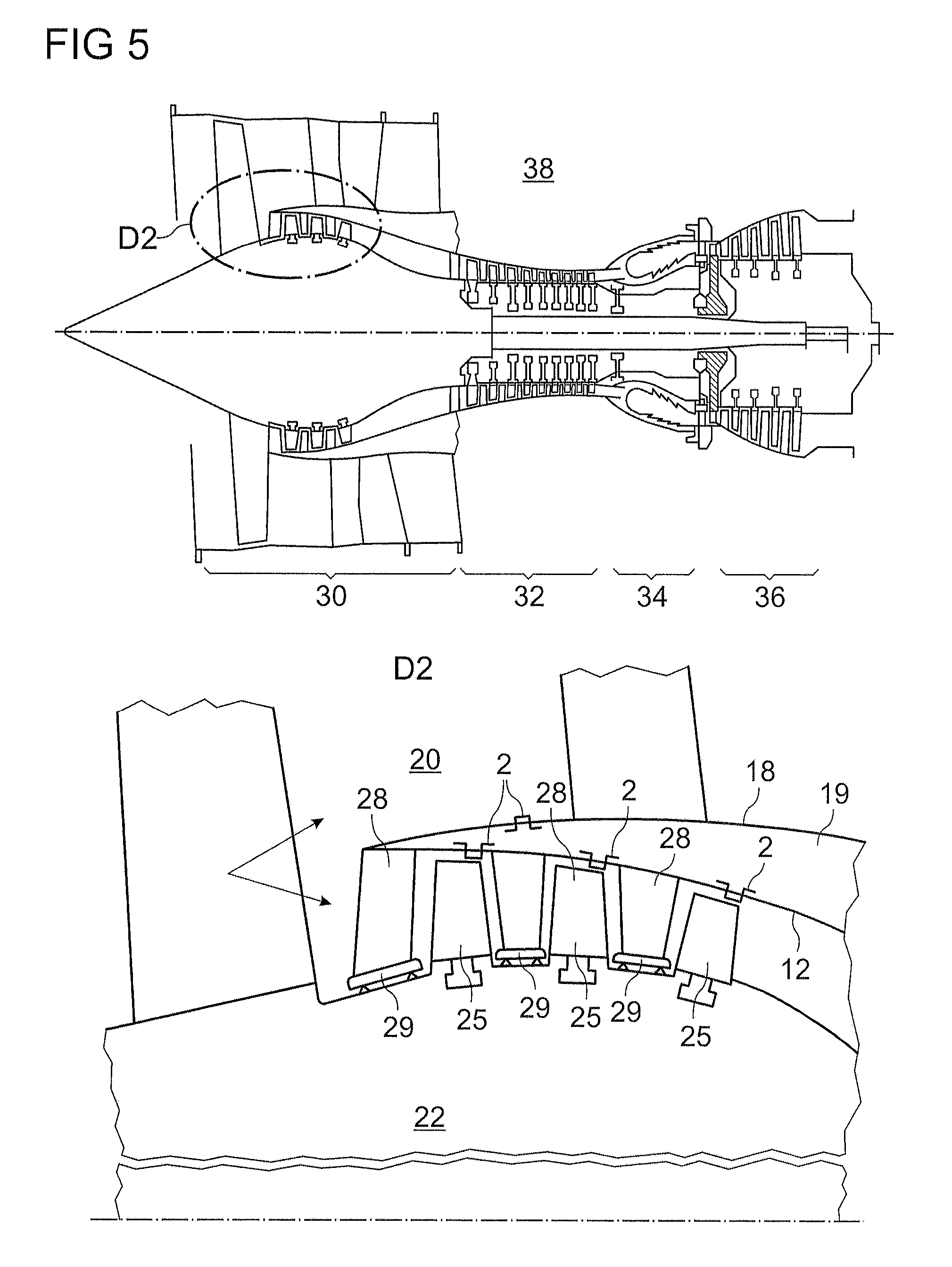 Aspirator Insert for a Boundary Layer in a Fluid, a Wall and a Compressor Equipped with Said Insert