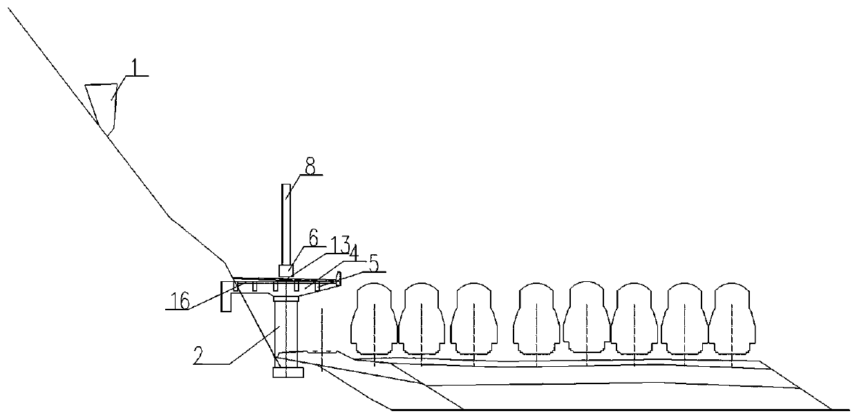 Dangerous falling rock protection combined stone falling wall structure and construction method thereof