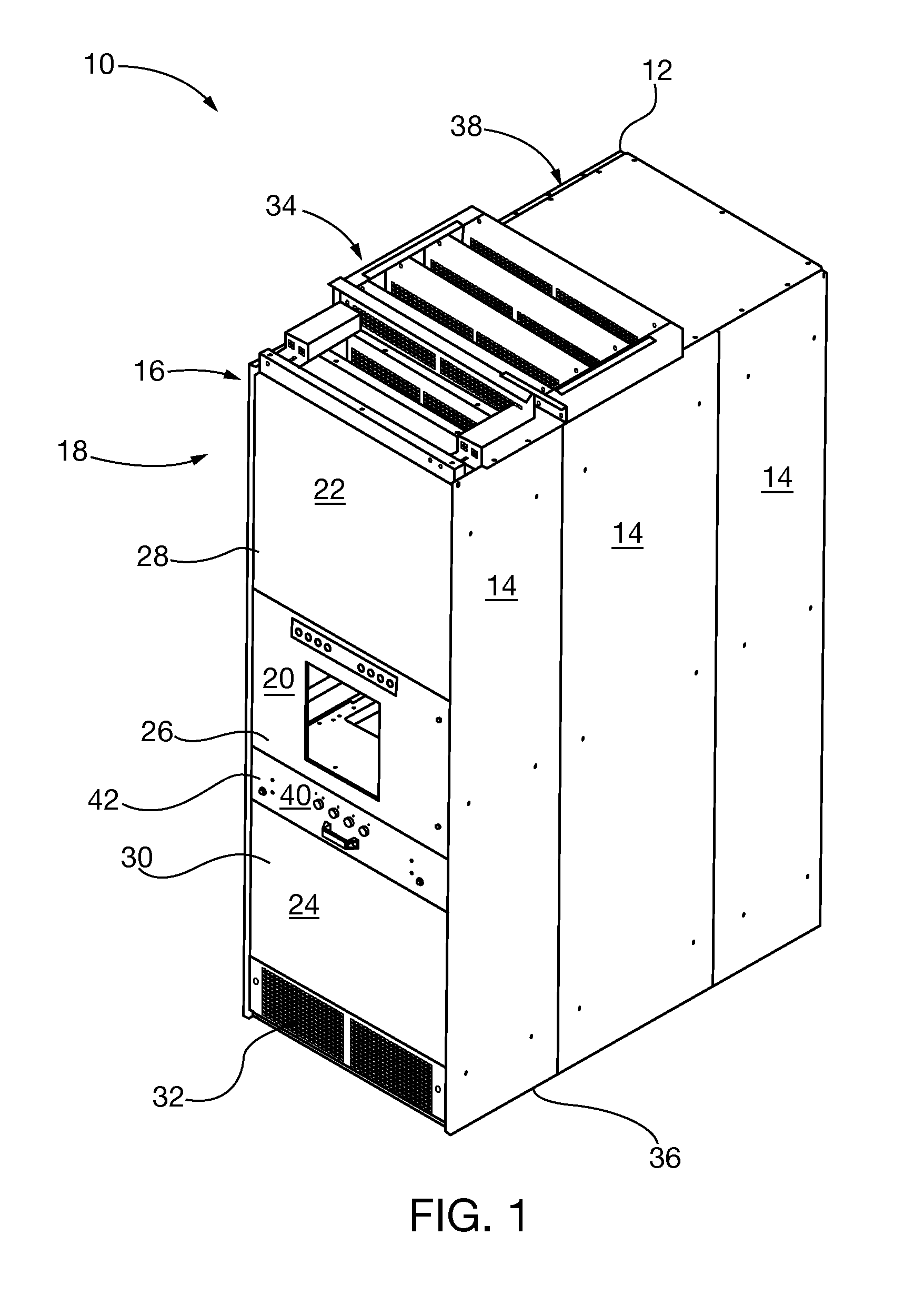 Modular draw out fan module with chimney design for cooling components in low voltage switchgear