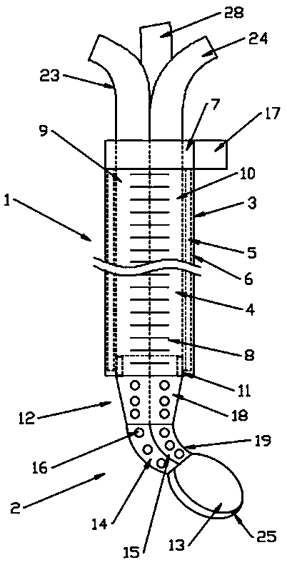 Multifunctional wound measuring rod with clear visual field