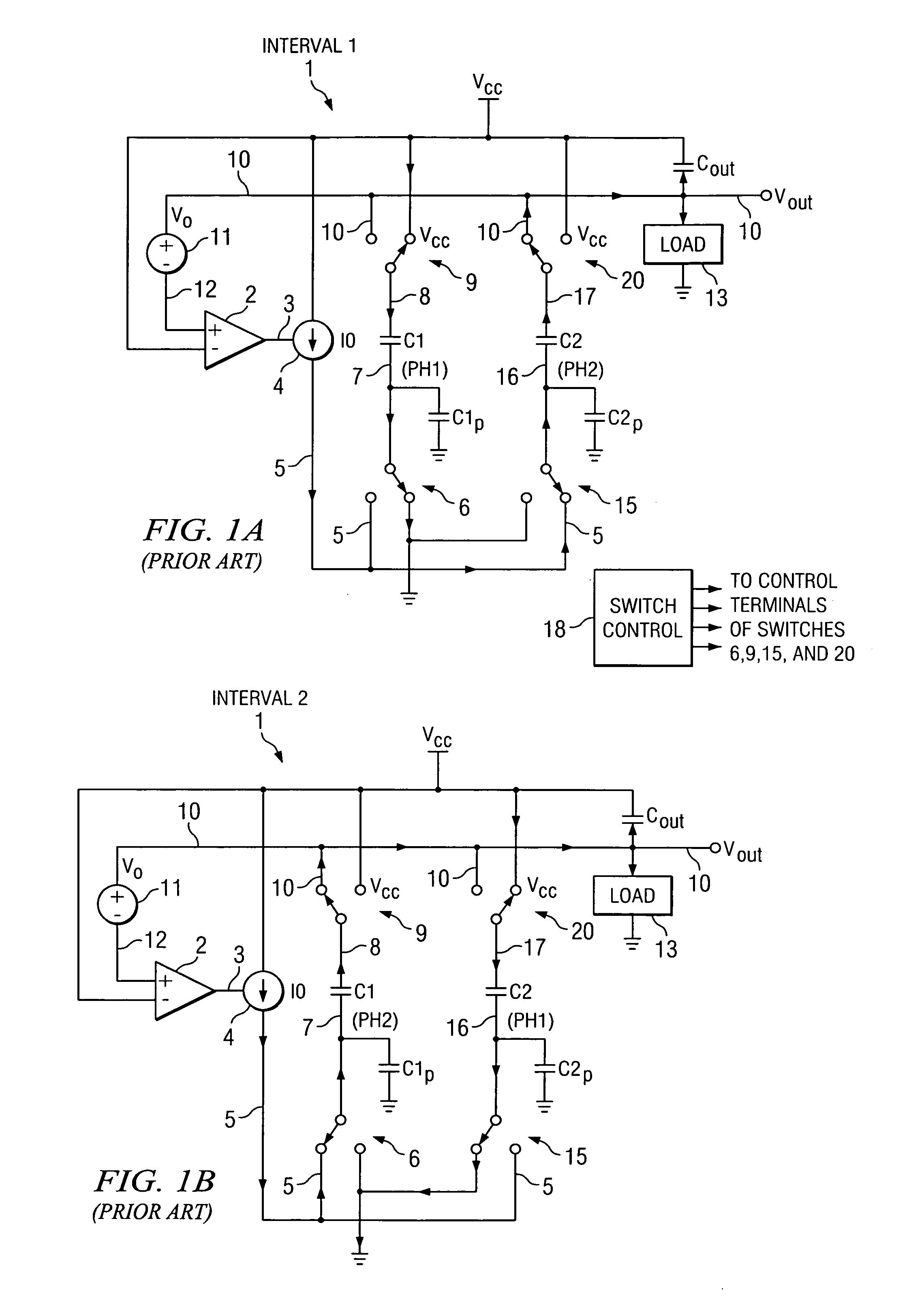 Three-phase low noise charge pump and method