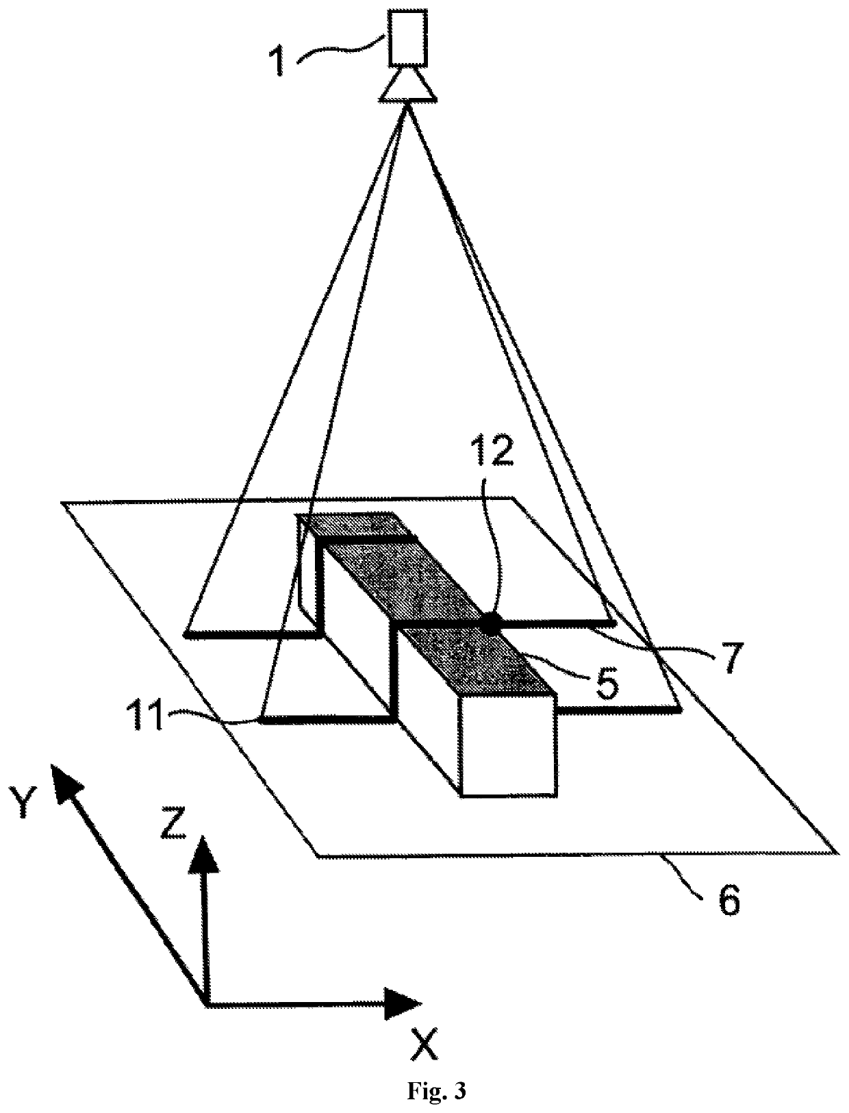 Method for monitoring linear dimensions of three-dimensional objects