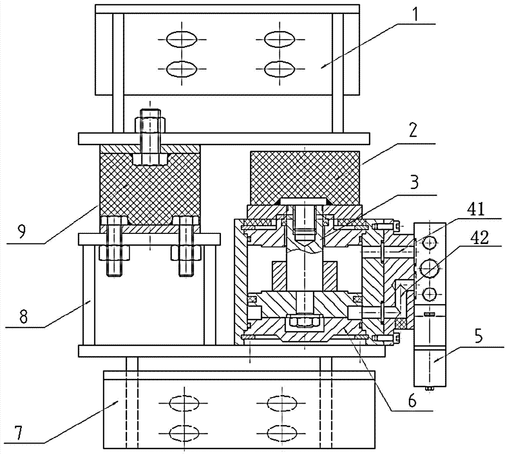 Vibration damping device, suspension and suspension stiffness control method