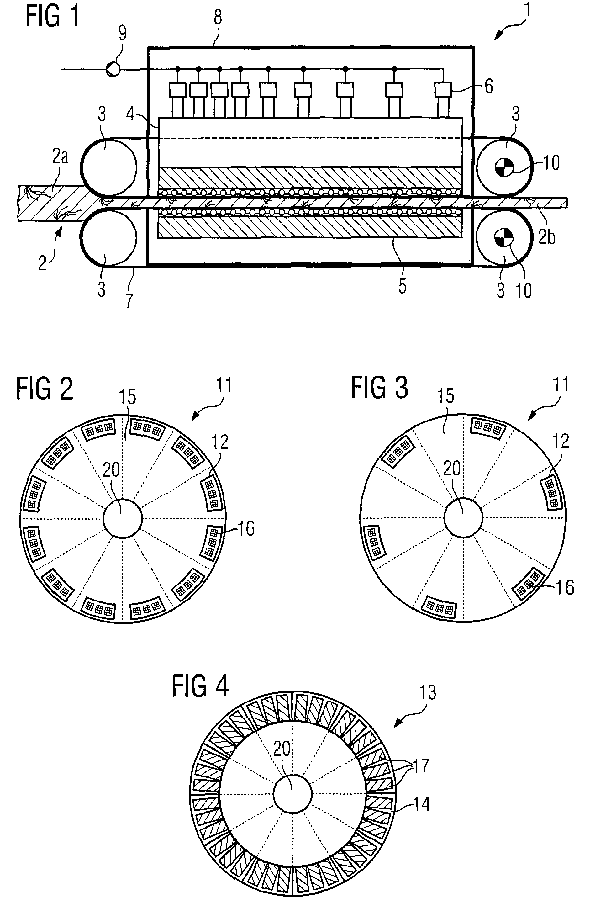 Electrical direct drive for a roller