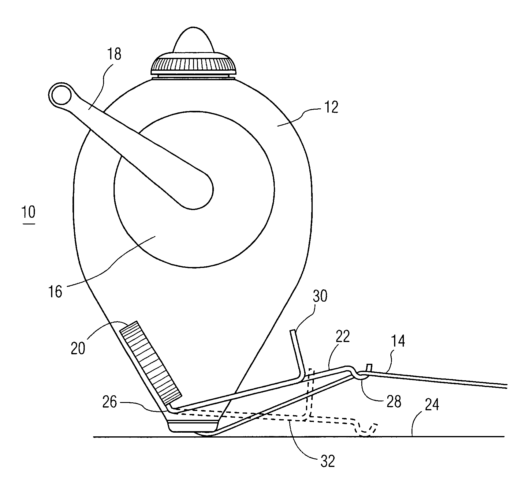 Hands free chalk line snapper