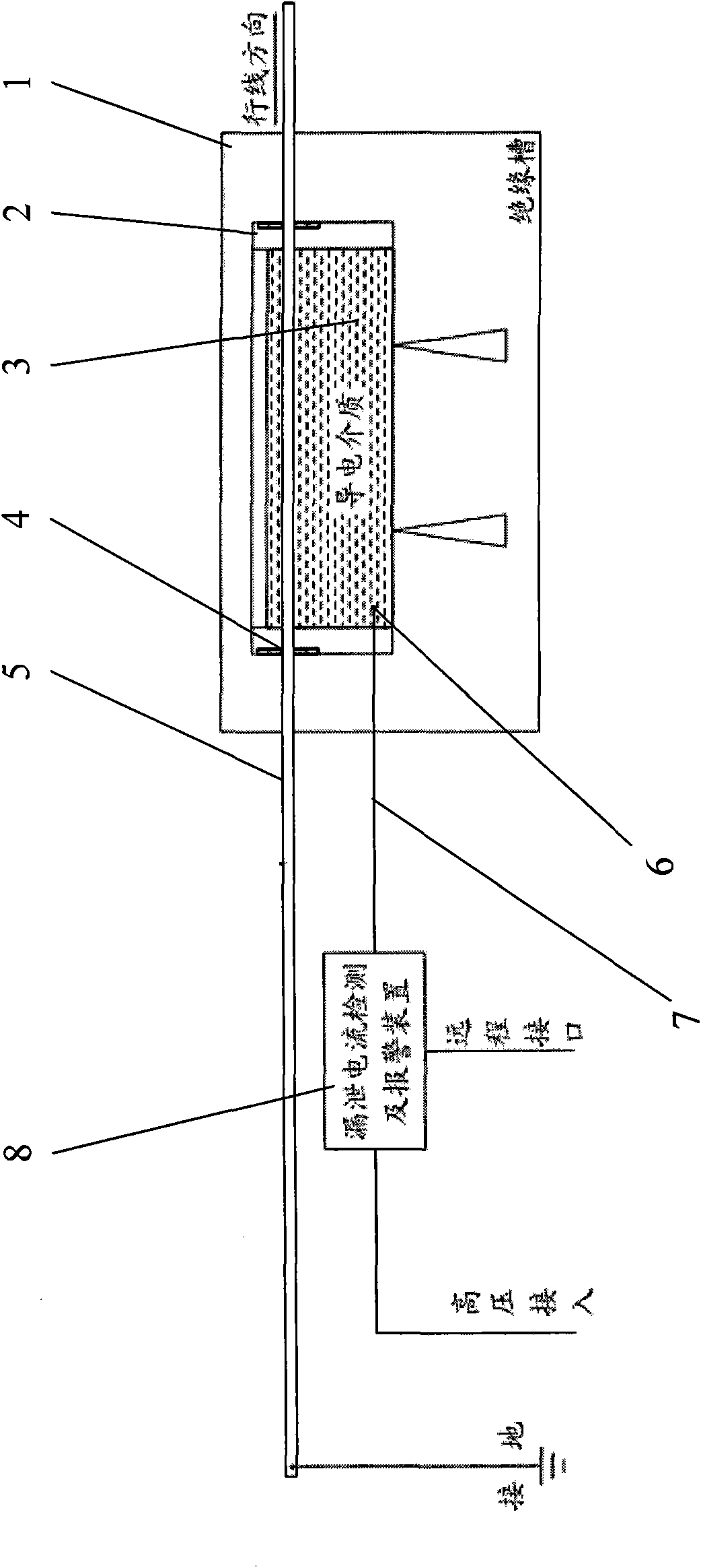 Method and device for on-line withstand voltage detection of film sintered electromagnetic wire