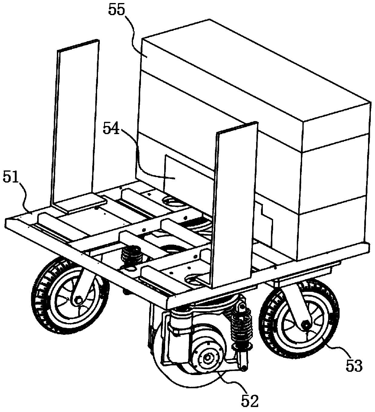 Material automatic spreading device and material spreading robot