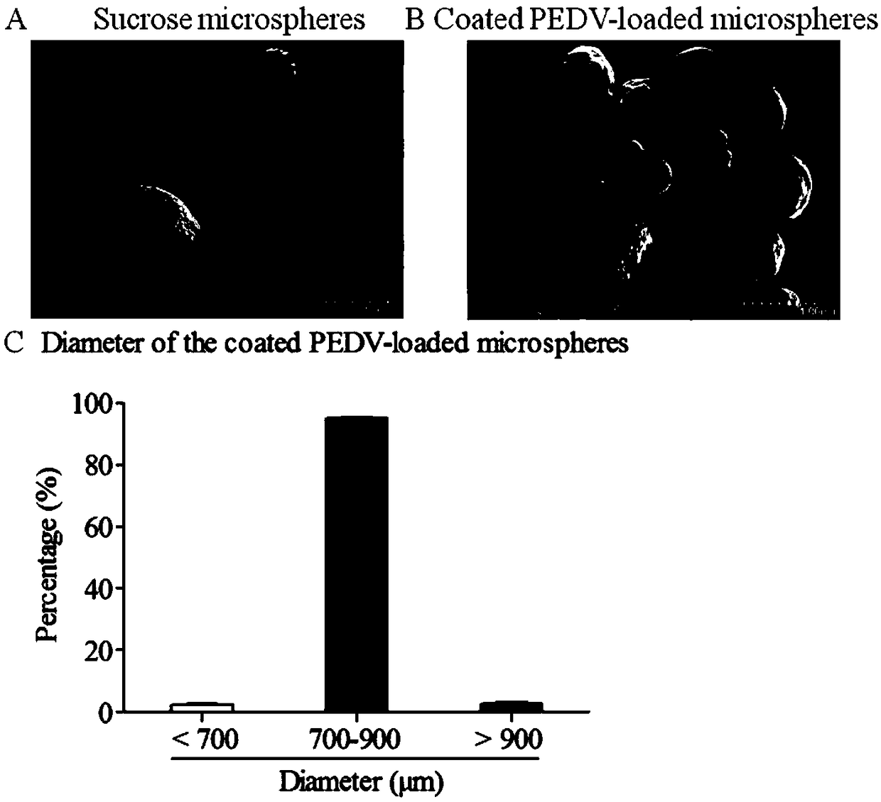 Preparation method of oral vaccine used for treating porcine epidemic diarrhea virus