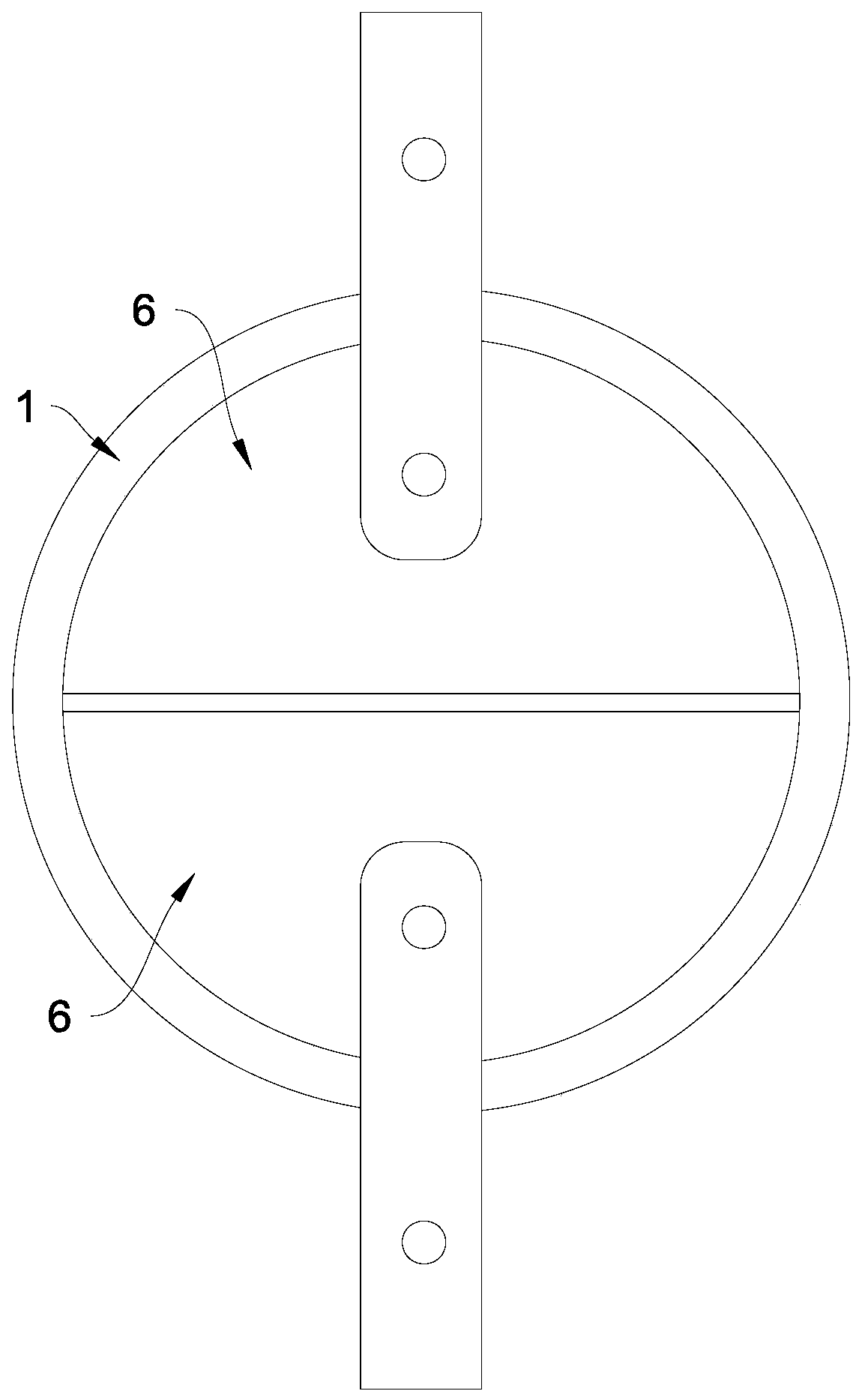 A self-tightening circular tube hoop tensile test device that maintains the curvature of the tube