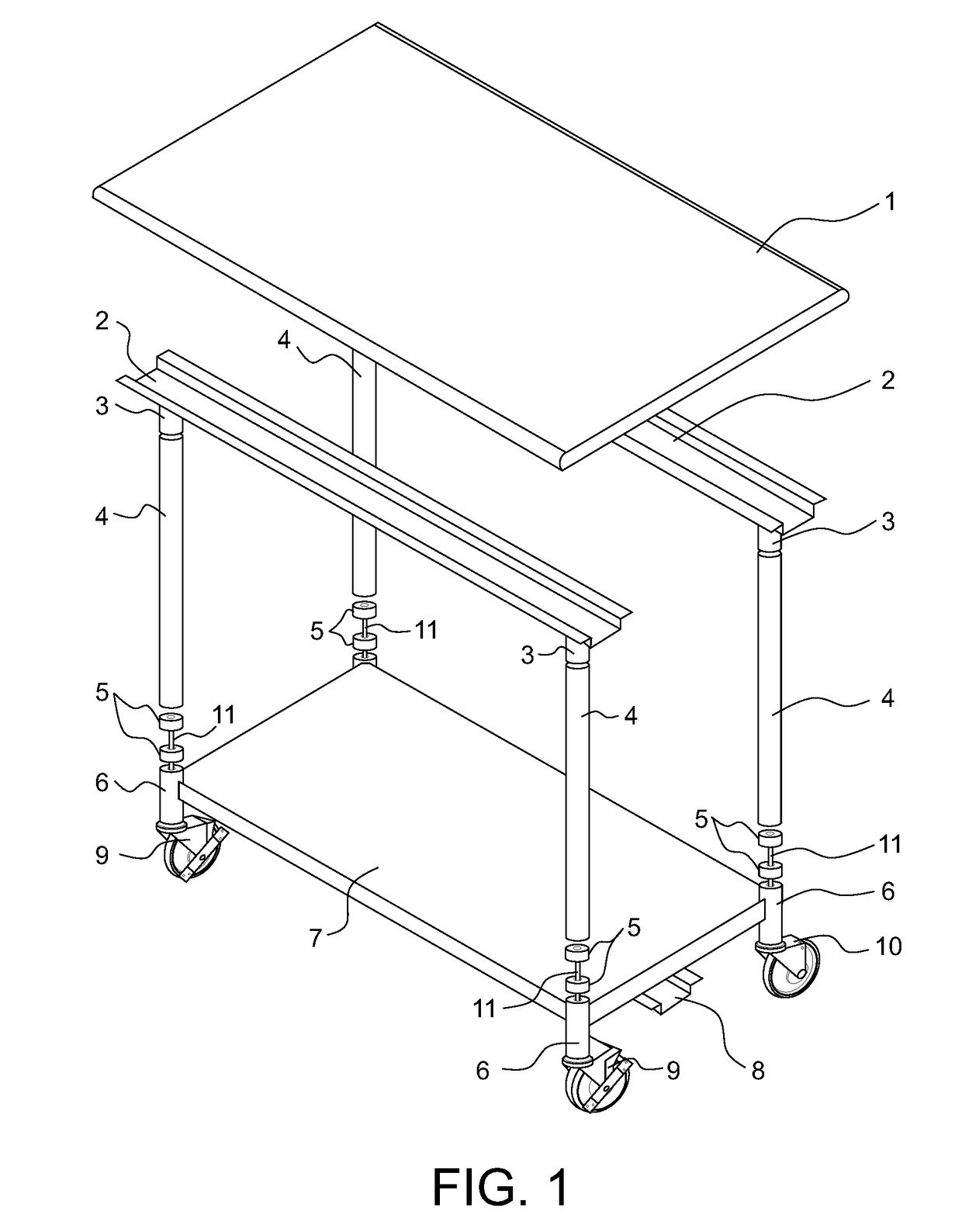 Knock down table