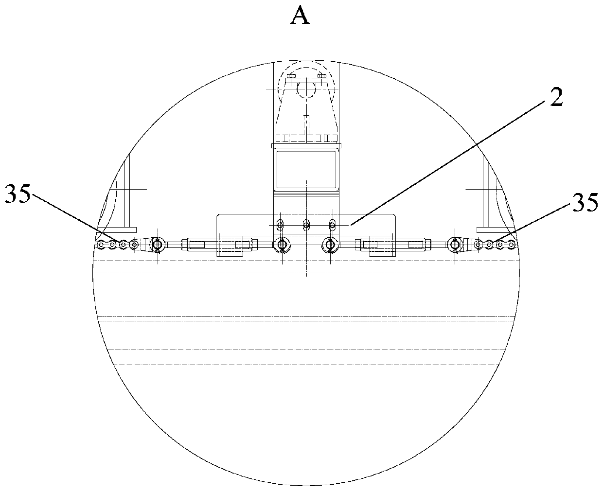 Conveying device of horizontal loop