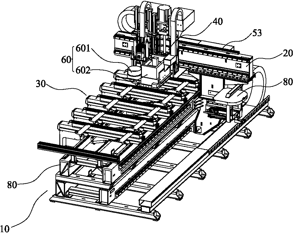 Cantilever type wood compound processing center