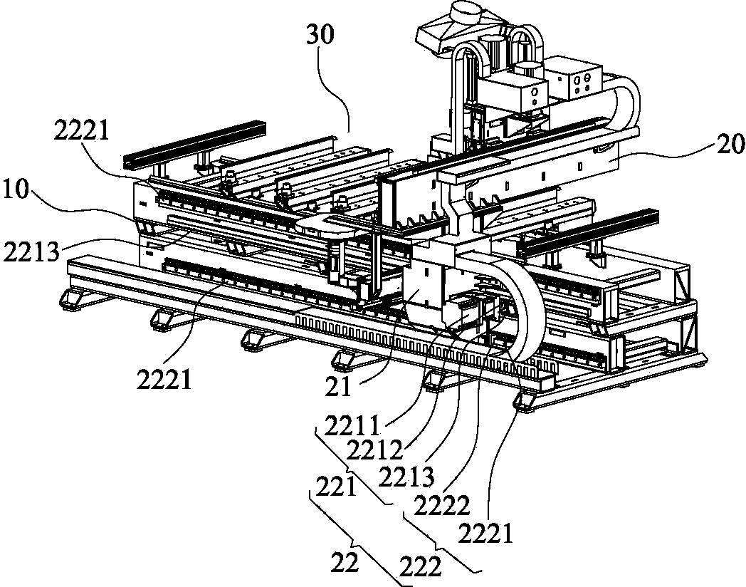 Cantilever type wood compound processing center