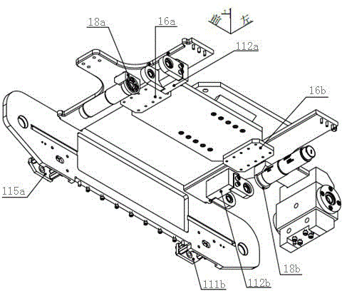 Crawler type six-freedom-degree mobile robot