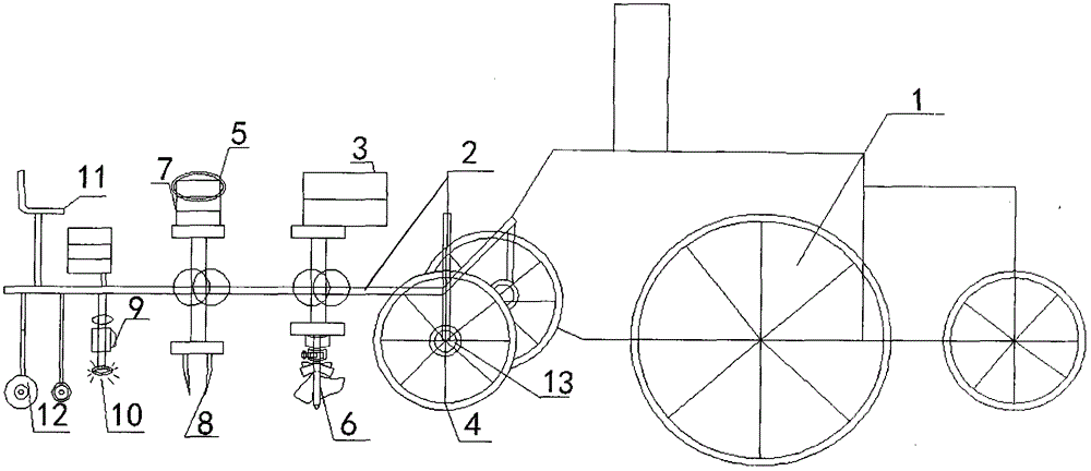 Flue-cured tobacco transplanting machine under film