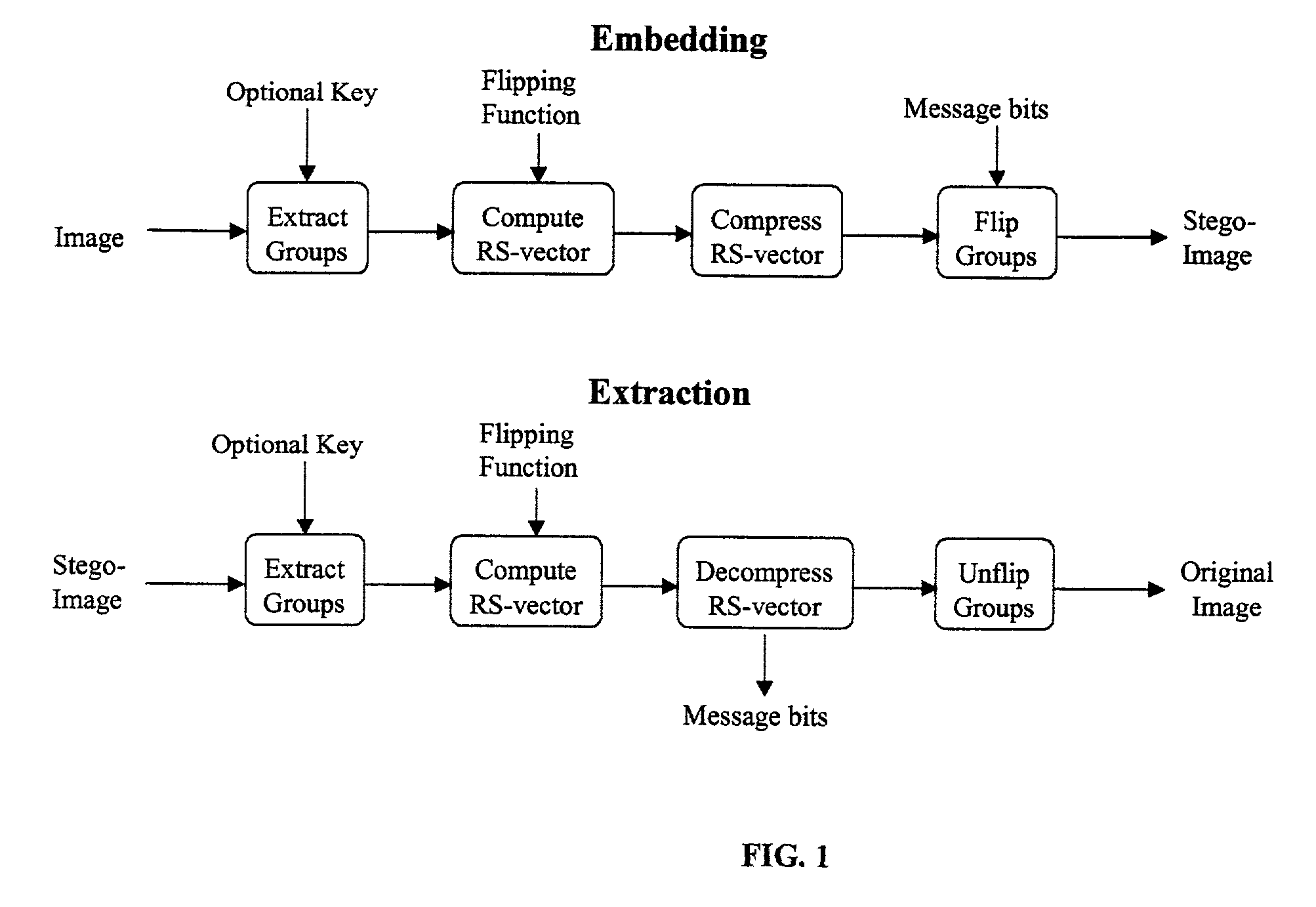 Lossless embedding of data in digital objects