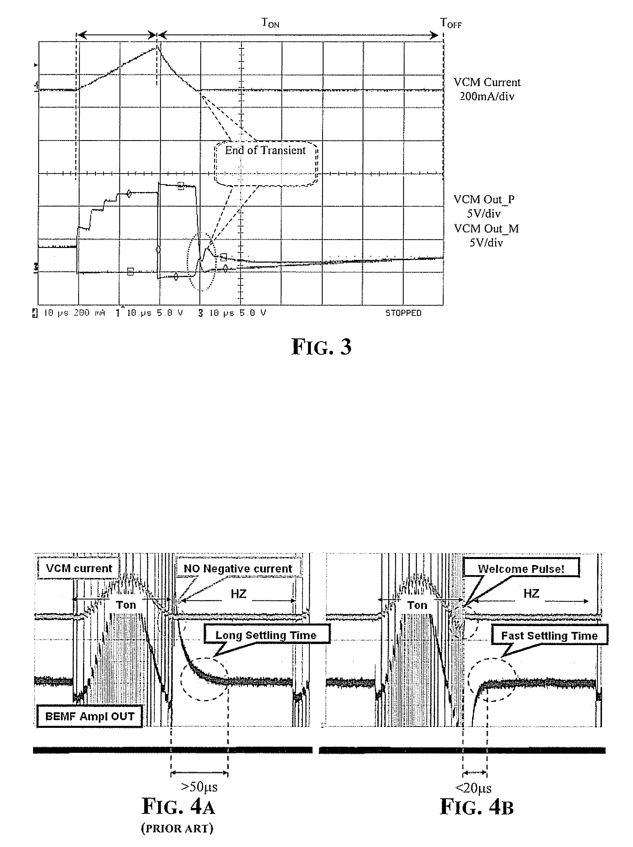 Method for sensing the back electromotive force induced in the winding of a voice coil motor