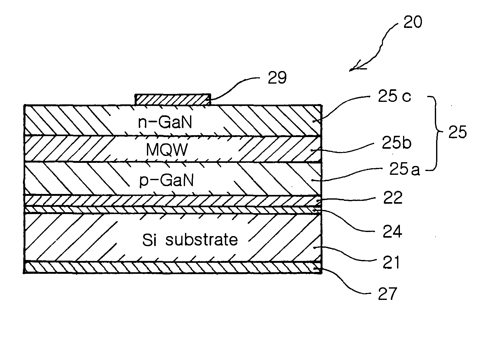 Vertical GaN light emitting diode and method for manufacturing the same