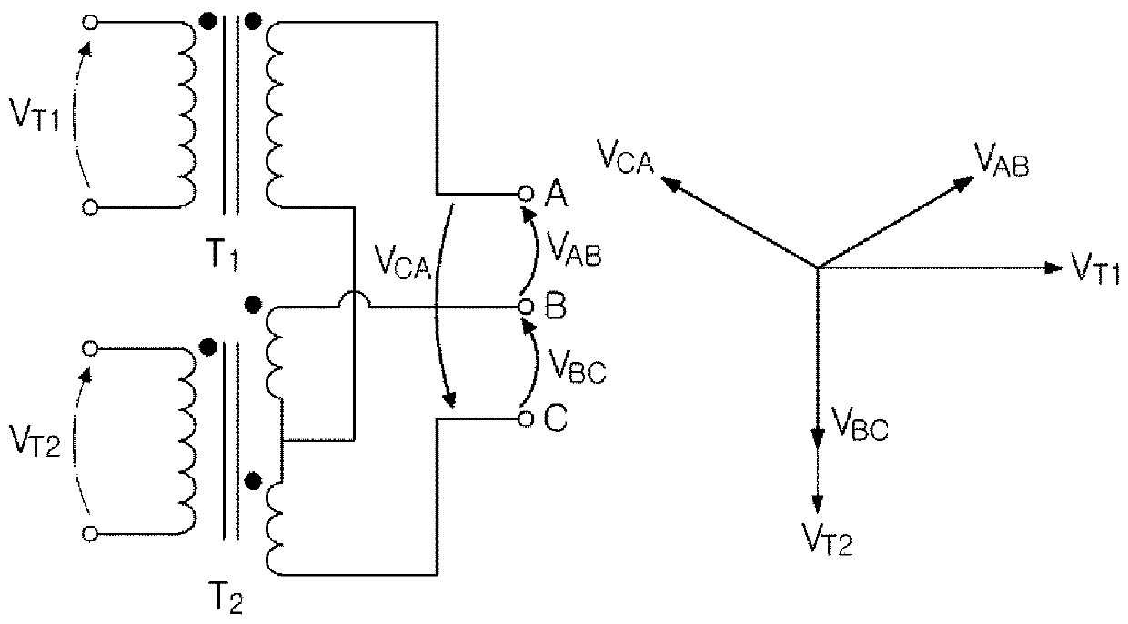 Power conversion apparatus having scott transformer