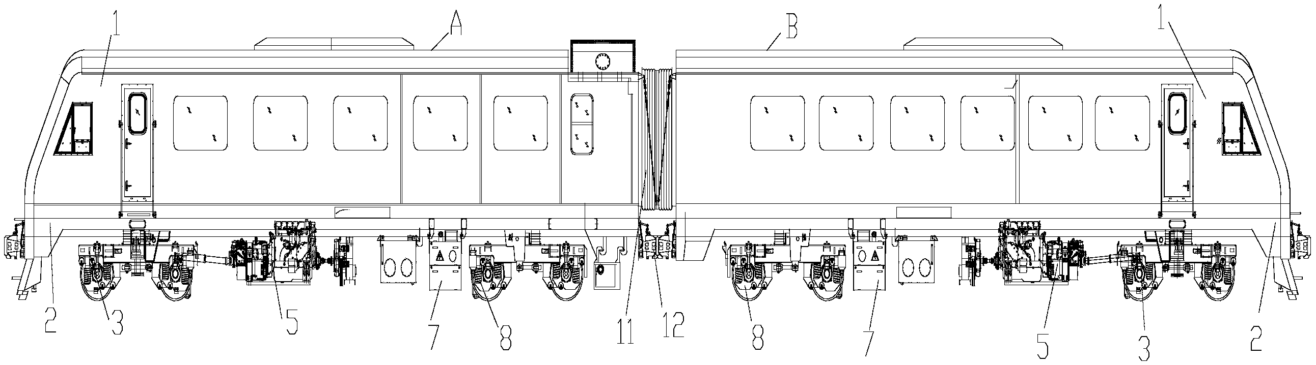 Railway official business rail car with power