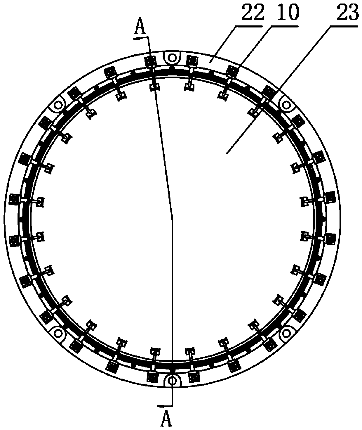 Spherical cap type inspection window seal ring replacing device and replacing method