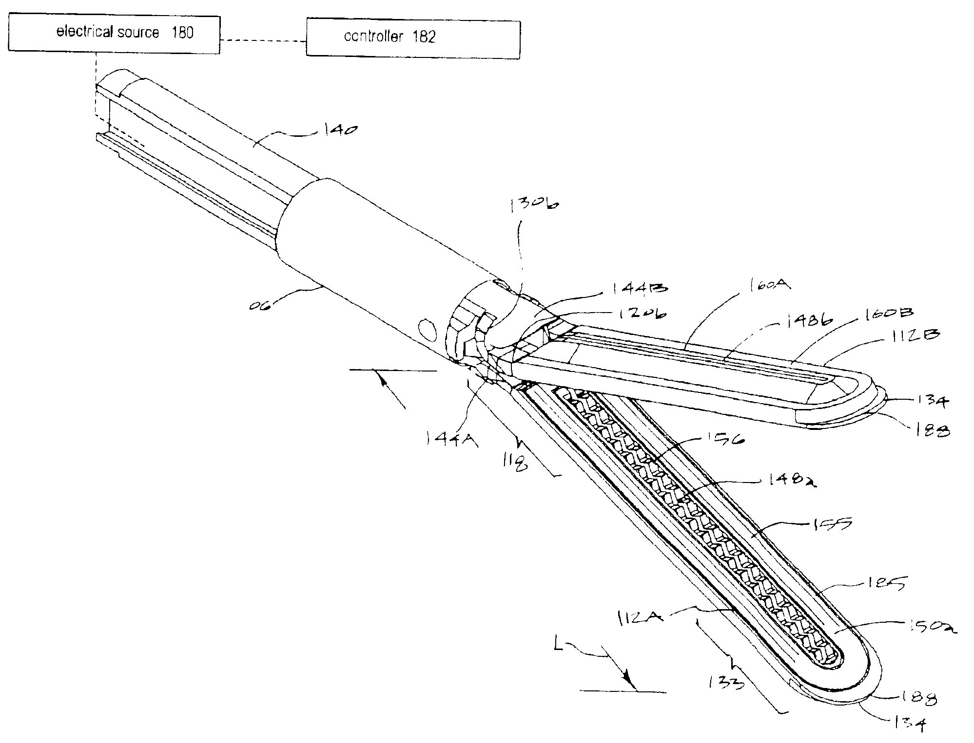 Jaw structure for electrosurgical instrument