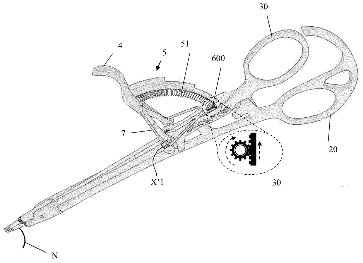 Rotational action needle driver