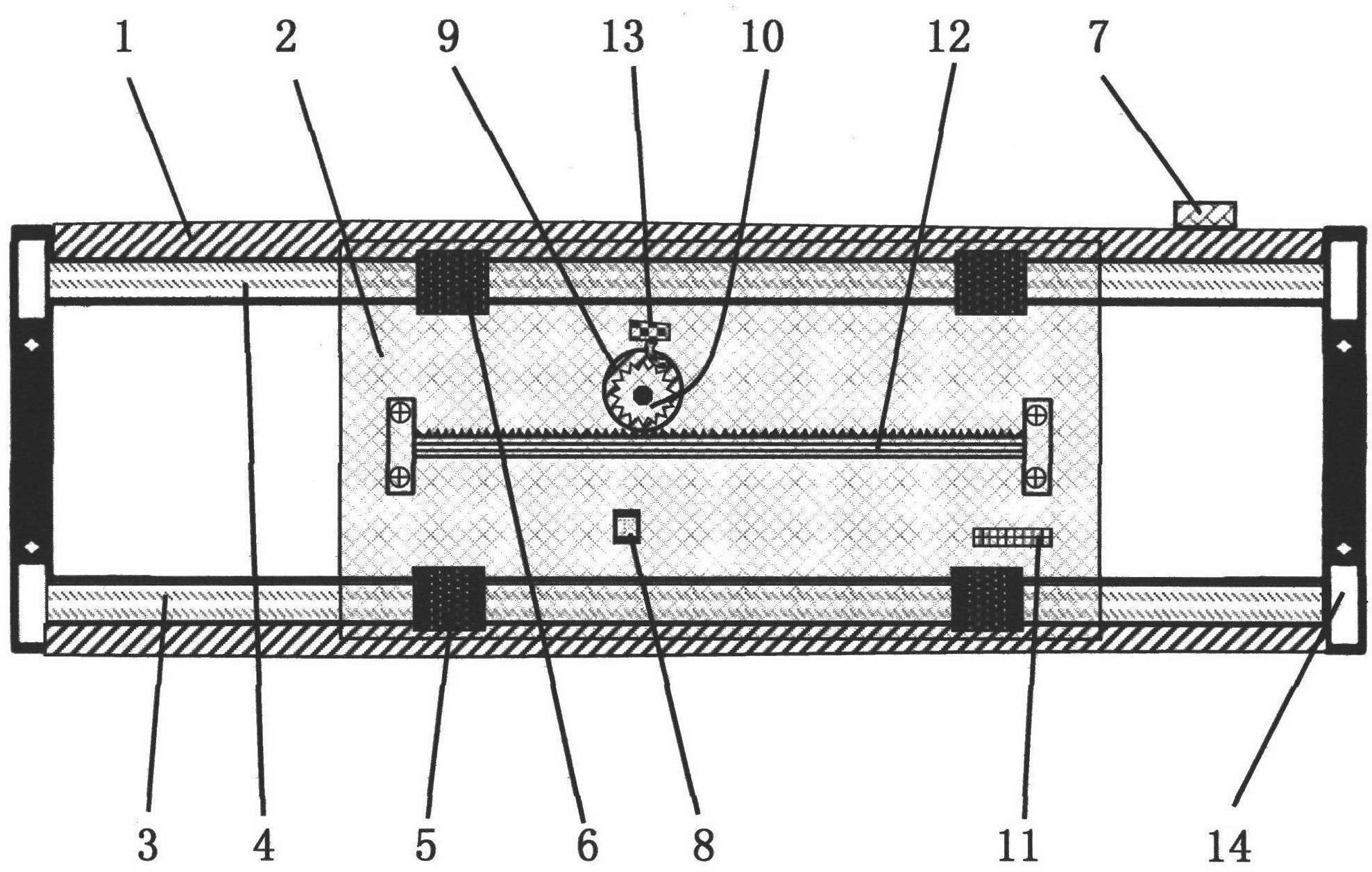 Sliding system of wood chip drawing equipment