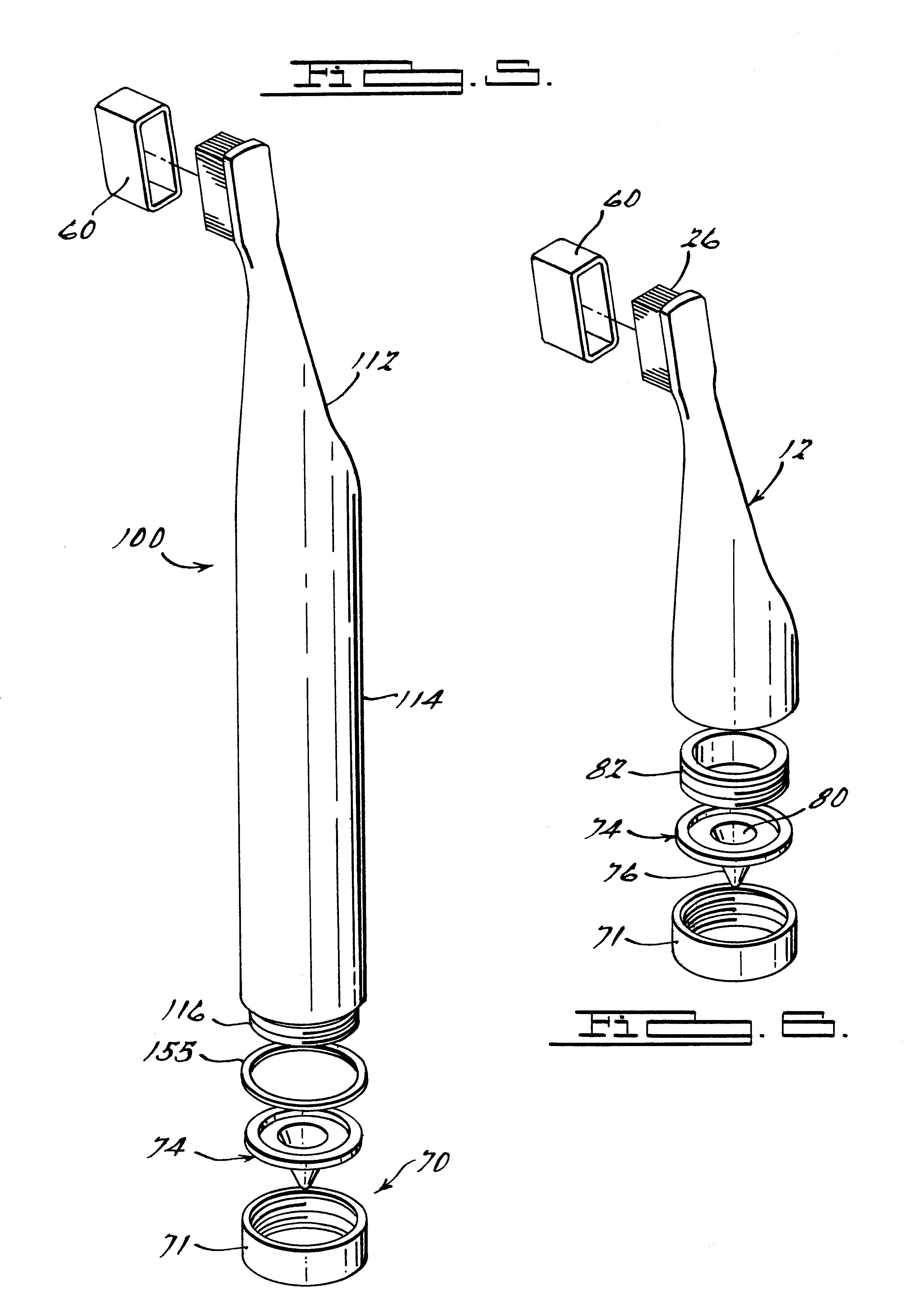 Safe water toothbrush assembly