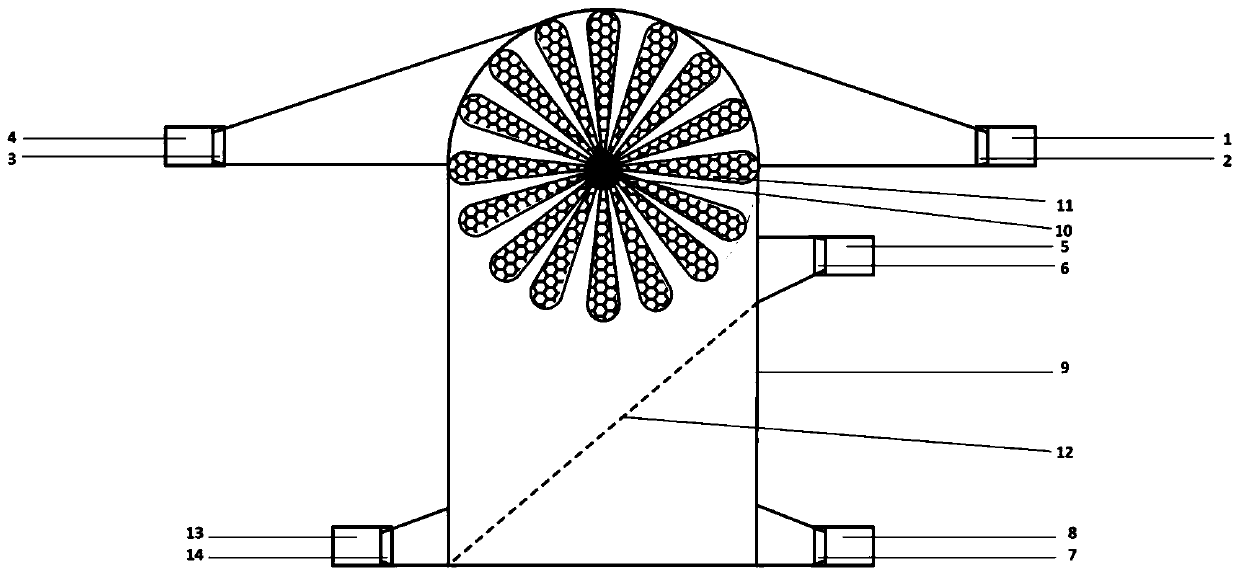 A self-cleaning flue gas dust removal device and method