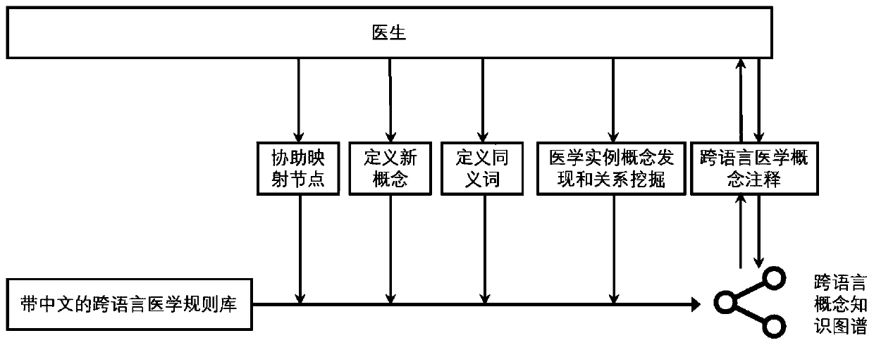 Cross-language medical knowledge graph construction method and device and electronic equipment