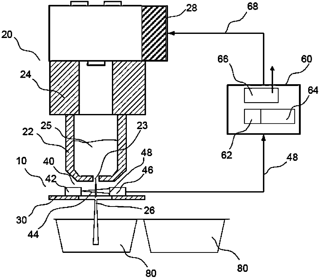 Microdosing device and automatic microdosing method