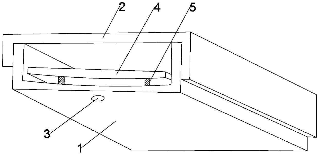 Drainage type fire-resistant groove box