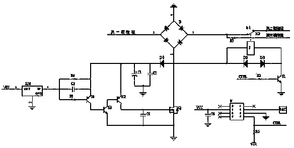 Single-live-line double-control switch